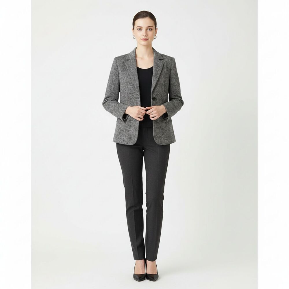 Louis Feraud Vintage 100% Virgin Wool Tweed Blazer 14 XL